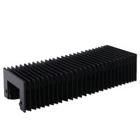 Protection souple en nylon noir pour guide de machine CNC, soufflet anti-poussière, bouclier lamellaire blindé