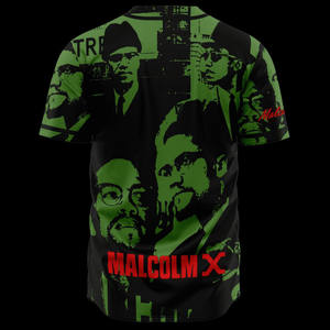 Camiseta de béisbol clásica con patrón de Malcom X para hombre, camisas verdes estampadas, fabricante de ropa - Product Image 4