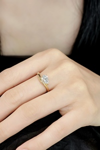 แหวนทองคำขาว 18k รูปทรงหยดน้ำ Xinfly ประดับเพชรเพาะเลี้ยง 1.00 กะรัต แหวนเครื่องประดับชั้นดี - Product Image 5