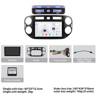 Écran large Android 9 pouces compatible avec Tiguan 2006-2016, navigation, Carplay, tableau de bord intégré 2DIN 1280x720
