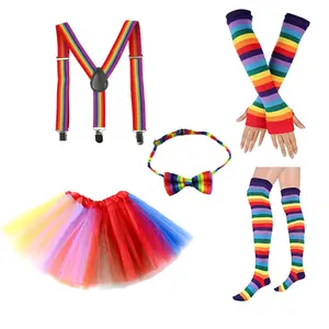 Conjunto de roupas da menina do arco-íris, produto amazon