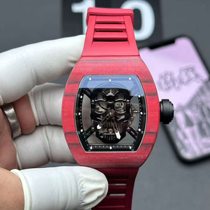Custom Designer Style Luxurious Carbon Fiber Skull <b>Skeletonized</b> Movement Tourbillon <b>Automatic</b> Mechanical <b>Watch</b> for Men - Product Image 1