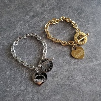 Pulsera de acero inoxidable de alta calidad para proteger tu corazón, pulsera de corazón chapada en oro, pulsera de joyería cristiana con versículo de la Biblia