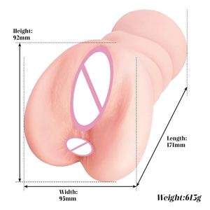 Masturbadores masculinos de TPE con coño de bolsillo texturizado realista 3D y ano apretado sexo Stroker muñeca sexual juguete adulto hombres juego Anal - Product Image 6