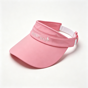 Pink UPF50+ Cotton Sports Sun Visor <b>Hat</b>-Quick Dry Custom Logo Visor Cap for Unisex Casual Tennis Golf & Running - Product Image 3