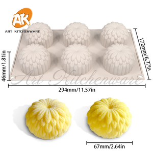 AK 6 Marguerite Fleur 3D Silicone Mousse Gâteau Moule Silicone Pudding Chocolat Bougie Savon Moule Usine Gâteau Décor Pâtisserie Plateau De Cuisson - Product Image 2