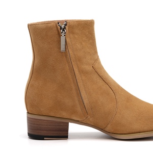 Nouveauté Bottines <span class=keywords><strong>Chelsea</strong></span> de luxe pour hommes en cuir <span class=keywords><strong>nubuck</strong></span> fait main, hauteur de la cheville, fermeture éclair, design tendance automne hiver été - Product Image 5