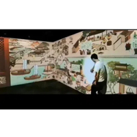 Salle de projection interactive 3D Immersive Experience avec système de cartographie interactive 360 Wall Cave Display Touch Device