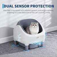 Litière automatique autonettoyante pour chat AFP Ultra Quiet Safety, avec application et contrôle WiFi, ouverture supérieure, toilette intelligente pour un confort optimal