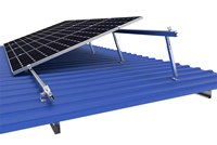 Kit Pemasangan Panel Surya Atap Datar dengan Braket yang Dapat Disesuaikan 2000 Watt, Dudukan PV Baja Anti Karat 304 & Aluminium 6005-T5, Garansi 12 Tahun