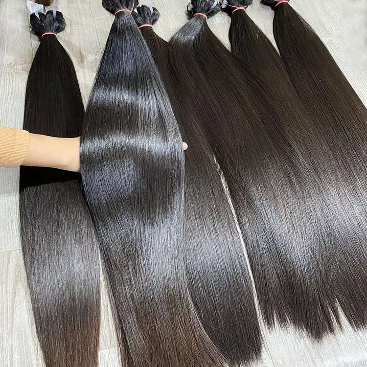 Factory wholesale raw vietnamese hair virgin straight human hair bundles vendor