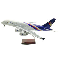 Modelo de Avión de Simulación Estática Personalizado de Resina Realista con Ruedas, Regalo Empresarial