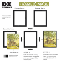 Cadre flottant moderne en MDF noir DX Designs pour toiles 8x10, 11x14, 12x16 pouces – Cadre photo flottant DIY facile à assembler avec Velcro pour décoration de galerie et de maison