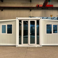 Maison préfabriquée de luxe XH de 20 pieds, design moderne, 2 chambres, villa, bureau, entrepôt, panneaux sandwich, prête à l'emploi, avec piscine