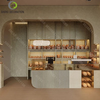 Conception personnalisée de boulangerie moderne avec éclairage LED, aménagement sur mesure, rénovation intérieure, solution complète pour l'aménagement de boulangerie