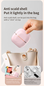 Mini Plancha de Pelo USB con Logotipo Personalizado, 3 Velocidades, Control de Temperatura, Cepillo de Pelo Inalámbrico Recargable para Viajes - Product Image 4