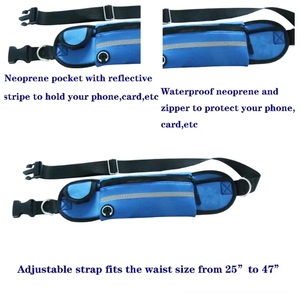 Correa <span class=keywords><strong>de</strong></span> perro funcional y elegante montada en la cintura con rayas reflectantes correa elástica y bolsillo <span class=keywords><strong>de</strong></span> almacenamiento para pasear <span class=keywords><strong>perros</strong></span> - Product Image 5