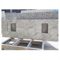 Comptoir et dessus de vanité en granit blanc andromède, dessus de table en granit blanc et beige, table à manger polie à 5 faces