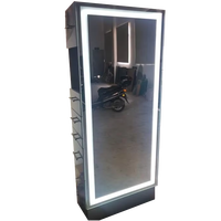 Station de Salon de coiffure à LED, garantie de 5 ans, Style français classique, argent robuste, Station miroir, 2020