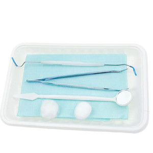 Kit d'instruments dentaires jetables, plateau en plastique, outils de soins, usage unique, manuel pour examen dentaire - Product Image 5