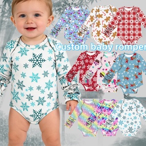 Lindo pelele con estampado <span class=keywords><strong>de</strong></span> copos <span class=keywords><strong>de</strong></span> nieve para bebé, mono personalizado <span class=keywords><strong>de</strong></span> manga larga para Navidad, mono <span class=keywords><strong>de</strong></span> manga larga para bebé <span class=keywords><strong>de</strong></span> 0 a 24 meses - Product Image 1