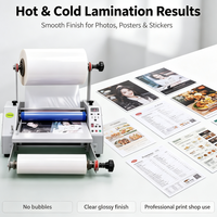 Machine à plastifier à chaud et à froid 8350A, très vendue, avec conception anti-ondulation et contrôle numérique pour plastification de photos A3 A4