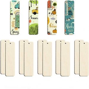 Wholesale Wooden <b>Bookmark</b> Unfinished Rectangular Wood <b>Bookmarks</b> for DIY Crafts and Personalized Gifts Dropshipping - Product Image 1