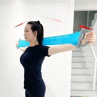 Bande de Résistance pour Exercices de Poitrine et Bras 67*17cm avec Poignée PP en TPE pour Femme