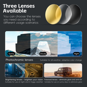 WEST BIKING Lunettes myopie à grand cadre haute ténacité Lunettes de soleil HD Production de soleil Lunettes de soleil polarisées anti-éblouissement <span class=keywords><strong>pour</strong></span> les sports de plein air - Product Image 6