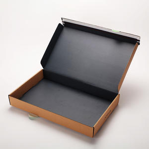 Matériaux recyclables Boîtes en carton auto-scellantes à fermeture éclair Boîte postale en papier d'expédition ondulé facile à déchirer avec échantillon gratuit - Product Image 1