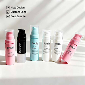 5 10 15 30 50 ml Bouteille à pompe sans air bleu clair Ensemble rechargeable - Product Image 1