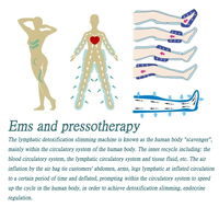 Système de bureau Pression d'air Dispositif Pressoterapia Veste et pantalon Contrôle indépendant/Presoterapie Drainage lymphatique Machine