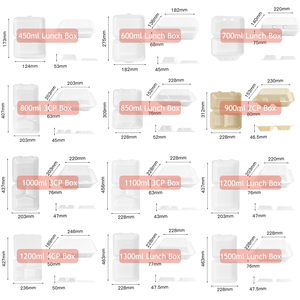 Disposable Food Container Eco Friendly Biodegradable Lunch <strong>Box</strong> Disposable Plates Bowls and Dinnerware <strong>Set</strong> Manufacturer - Product Image 5
