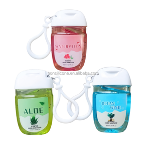Gel Desinfectante de Manos sin Agua con Glicerina Antibacterial a Base de Químicos, con Aroma, 30 ml, con Mosquetón y Jabón de Manos - Product Image 1