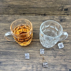 Dimple Steinビールマグ500ml 650mlビールグラスハンドル付きビールマグ食器洗い機冷凍庫 - Product Image 2