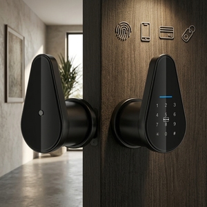 Glomarket Ble <b>Smart</b> with Tuya TTLock Biometric Fingerprint Password Digital Knob <b>Lock</b> Keyless Entry for Home Apartment Office - Product Image 3
