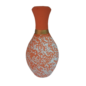 Florero de madera naranja para decoración del hogar - Product Image 2