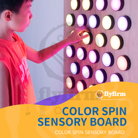 Flyfirm Sensory SPIN Light Board avec 54 boutons rotatifs-Spectre complet 256 couleurs pour l'entraînement visuel et perception des couleurs