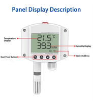 Transmetteur de température et d'humidité RS485 Modbus RTU avec écran LCD, montage mural pour CVC, entrepôts frigorifiques, serres, OEM