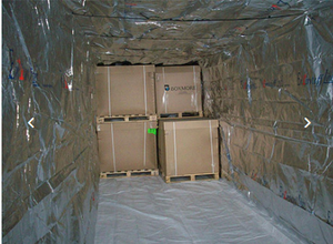 Papel de aluminio de aislamiento reflectante cortable/tela tejida reforzada con <span class=keywords><strong>PET</strong></span> metalizado/EPE/cubierta de paleta de burbujas cubierta de paleta de plástico - Product Image 5