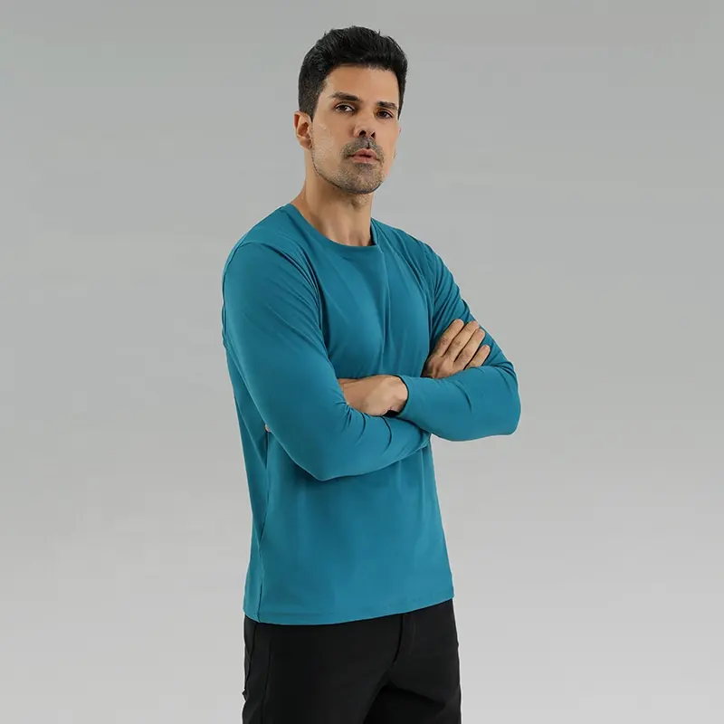 LULU The Fundamental Men's long sleeve T-shirt quick drying Breathable outdoor sports fitness business commuter top