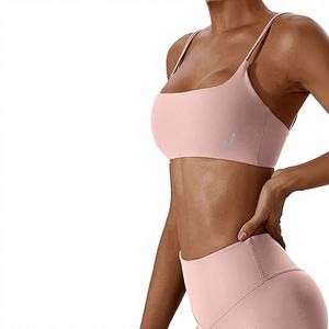 Sujetador deportivo de yoga para mujer al por mayor, con cuello en U, transpirable, ligero, personalizado, de alta sujeción, con logo frontal, de secado rápido - Product Image 4