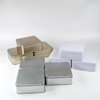 Boîte de rangement carrée en fer blanc écologique pour chocolat, gâteau, huile d'olive et pain - Boîte cadeau personnalisée pour biscuits et bonbons