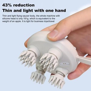 Masajeador de Cabeza de Material ABS Impermeable IPX7, Masaje Corporal Completo, Vibración para el Cuero Cabelludo, Calentamiento, 2 Modos, 1100mAh, Succión Magnética - Product Image 5