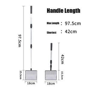 Équipement Pelle à crottes de cheval en métal pour nettoyer les coins des chevaux et des animaux de ferme Outil de nettoyage des crottes Fourchette à fumier - Product Image 2