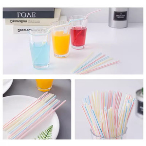 Pajitas desechables artísticas de fábrica, pajitas coloridas para refrescos y leche de soja, pajitas flexibles. - Product Image 3