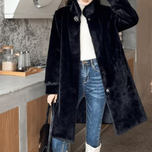 <span class=keywords><strong>Cappotto</strong></span> in <span class=keywords><strong>pelliccia</strong></span> sintetica di coniglio con logo personalizzato invernale spesso e morbido da donna in <span class=keywords><strong>pelliccia</strong></span> di <span class=keywords><strong>visone</strong></span> sintetica da donna - Product Image 4