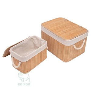 Panier de rangement en bambou, panier à linge, design moderne et écologique, idéal pour la salle de bain et les dortoirs, directement de l'usine - Product Image 5