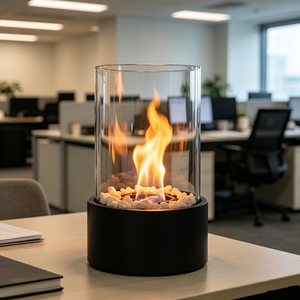 <span class=keywords><strong>Chimenea</strong></span> Portátil de Bioetanol para Mesa, Estilo Nórdico, Quema Limpia, Control de Llama, para Dormitorio, Balcón, Patio - Product Image 6