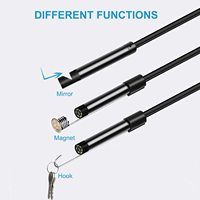 Caméra endoscopique USB portable 3 en 1 avec câble rigide de 1 m, étanche IP67, 7 mm, 480P, pour Android et PC Y102